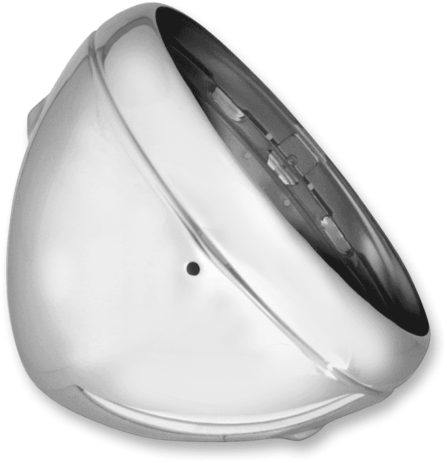 EMGO 2001-0823 Lucas Style Headlight Shell - 7" - Chrome — image 2 of 2
