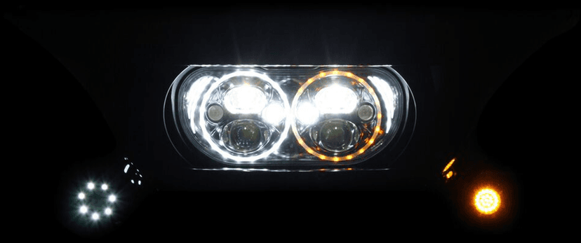 CUSTOM DYNAMICS 2001-1545 Headlight - Chrome - FLTR — image 3 of 3