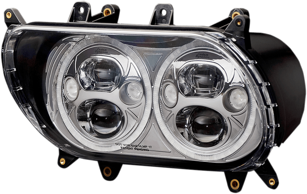 CUSTOM DYNAMICS 2001-1545 Headlight - Chrome - FLTR