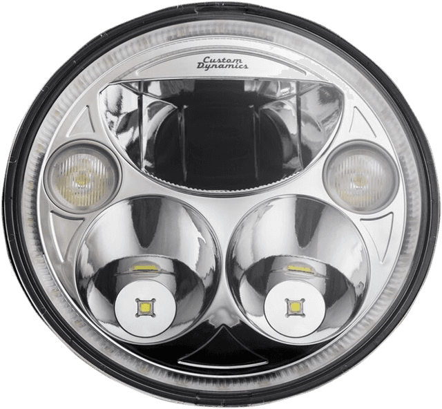 CUSTOM DYNAMICS 2001-1575 Headlamp - 7" - TruBEAM® - Chrome - Chieftain