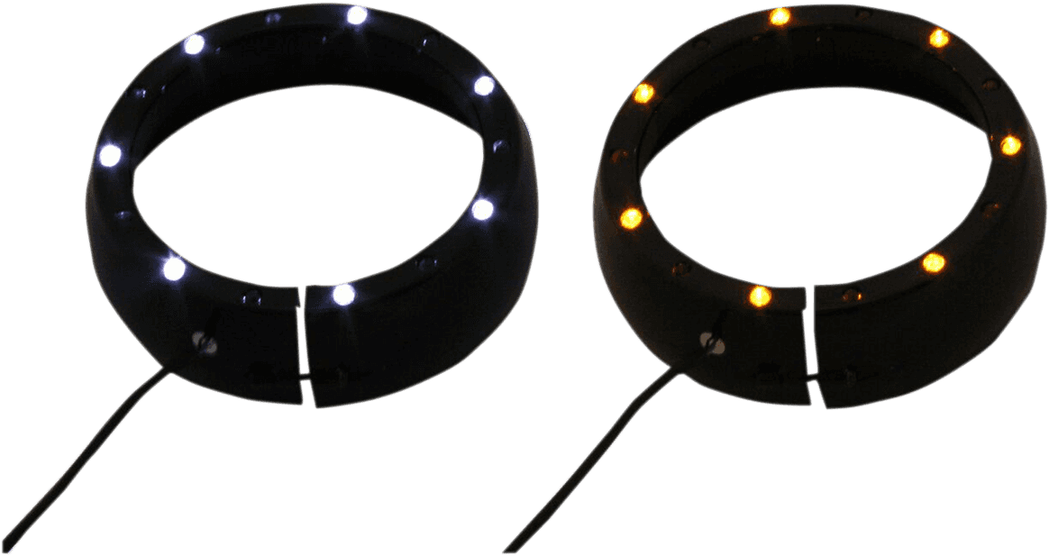 CUSTOM DYNAMICS 2001-1757 Lighted Passing Lamp Trim Ring '06-'13 FLHT - Black
