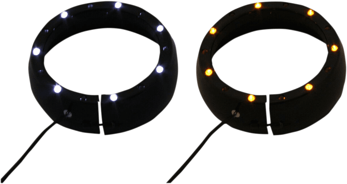 CUSTOM DYNAMICS 2001-1757 Lighted Passing Lamp Trim Ring '06-'13 FLHT - Black