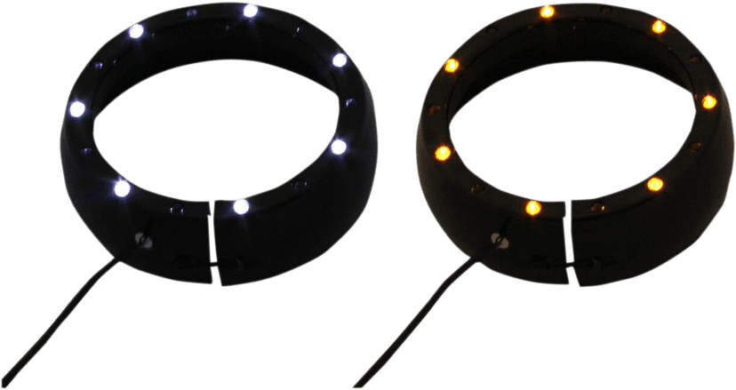 CUSTOM DYNAMICS 2001-1757 Lighted Passing Lamp Trim Ring '06-'13 FLHT - Black — image 1 of 2