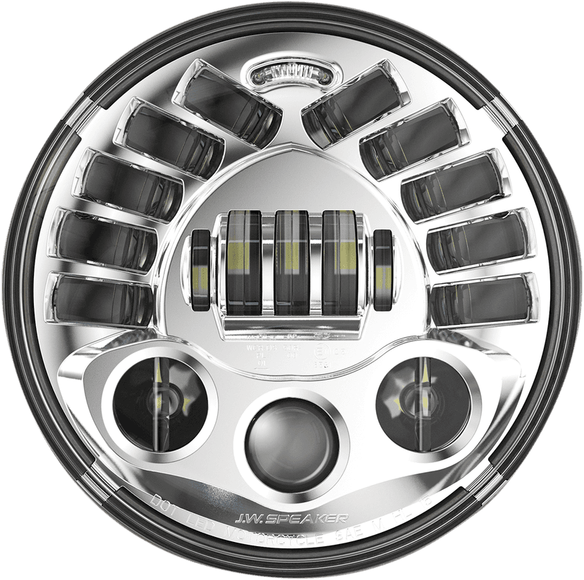 J.W. SPEAKER 2001-1774 Adaptive 2 LED Headlight - 7" - Chrome — image 1 of 5