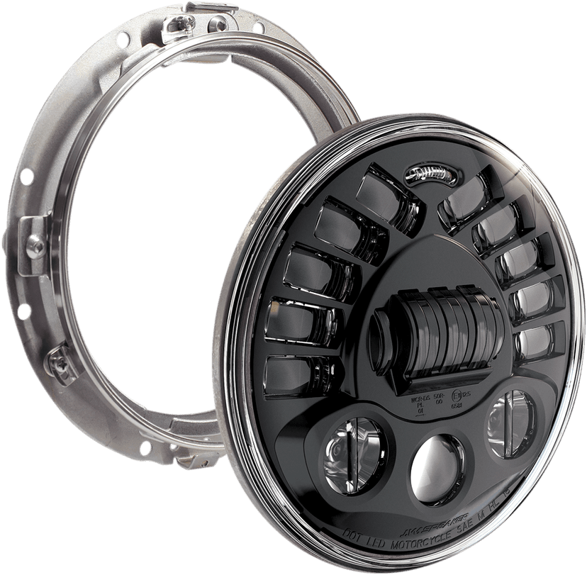 J.W. SPEAKER 2001-1775 Adaptive 2 LED Headlight - 7" with Mount - Black — image 1 of 4