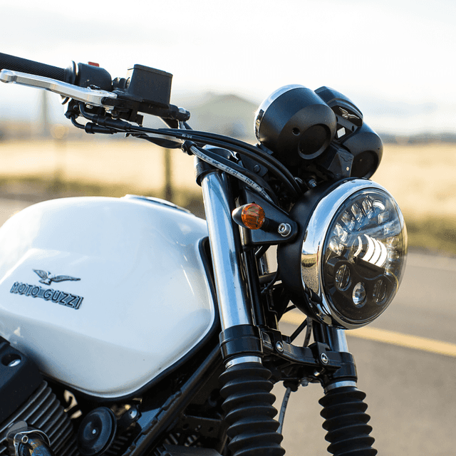 J.W. SPEAKER 2001-1776 Adaptive 2 LED Headlight - 7" with Mount - Chrome — image 2 of 4