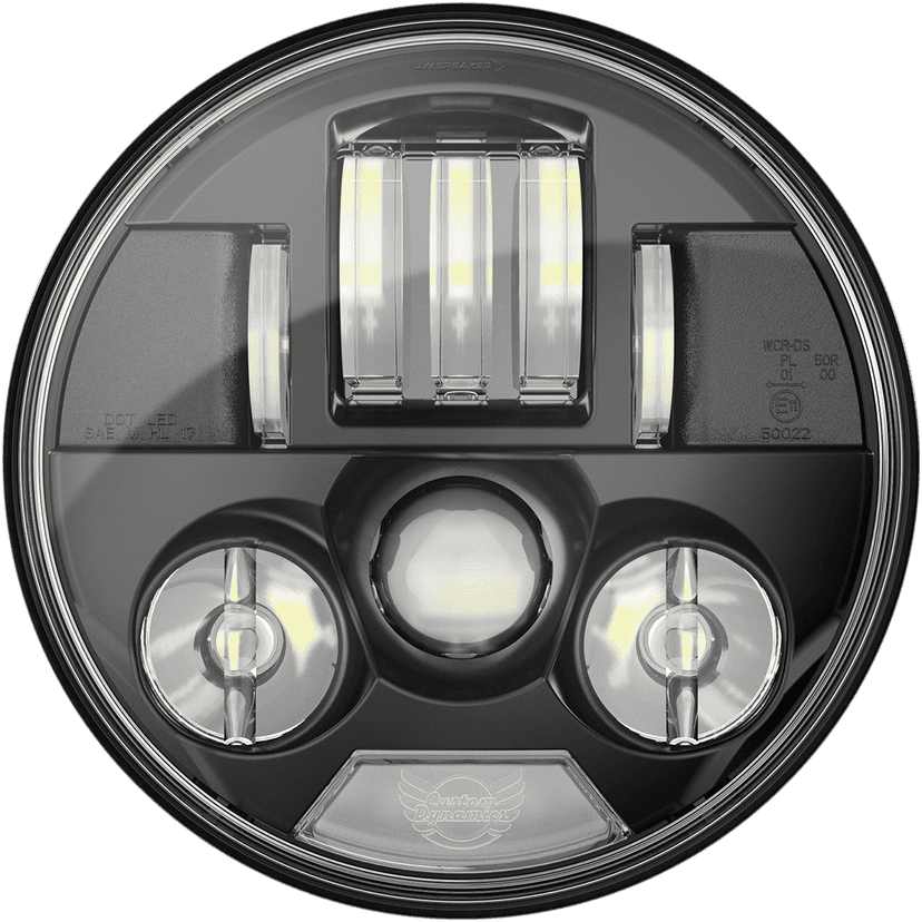 CUSTOM DYNAMICS 2001-1826 7" Probeam® LED Headlamp - Black - Indian — image 1 of 2