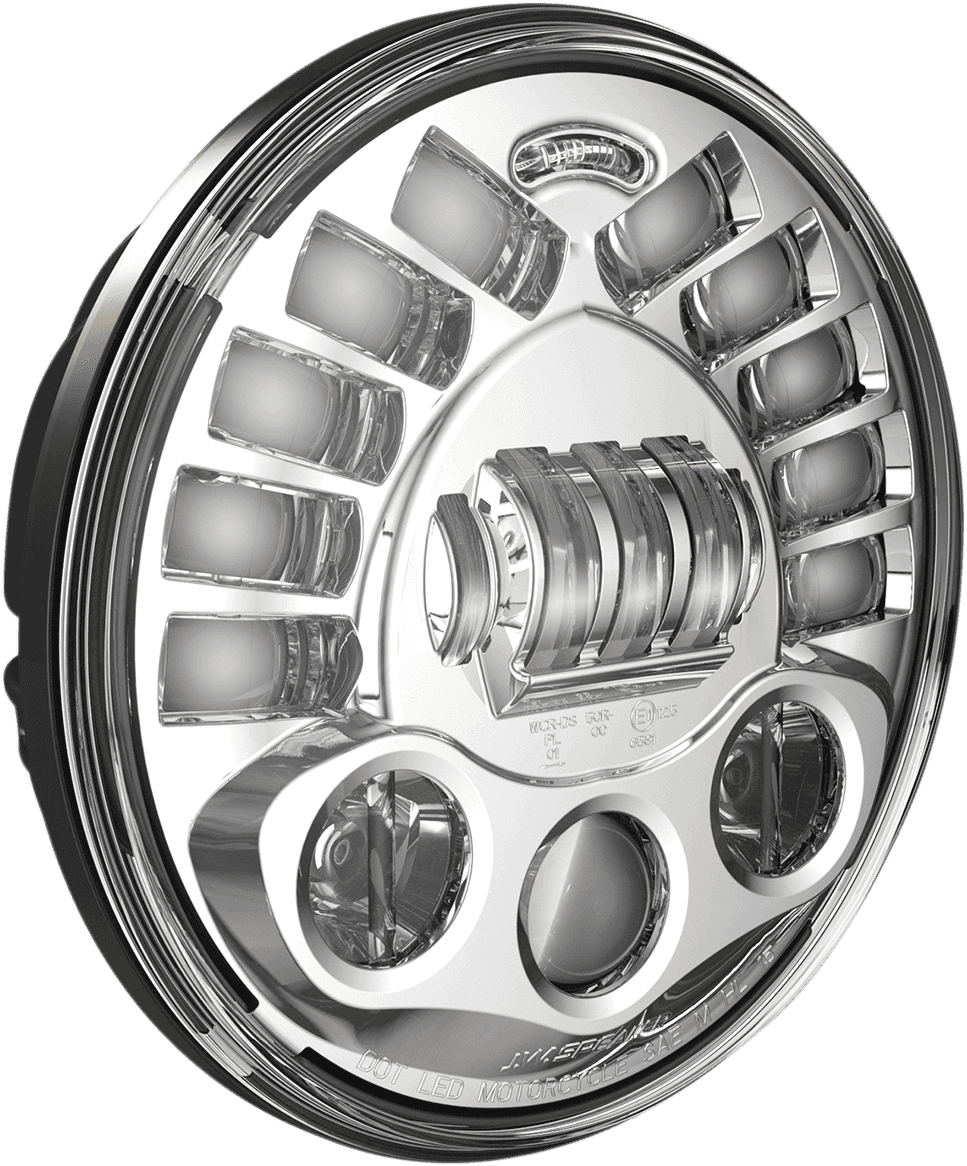 CUSTOM DYNAMICS 2001-2137 Adaptive Headlight - 7" - Pedestal Mount - Chrome