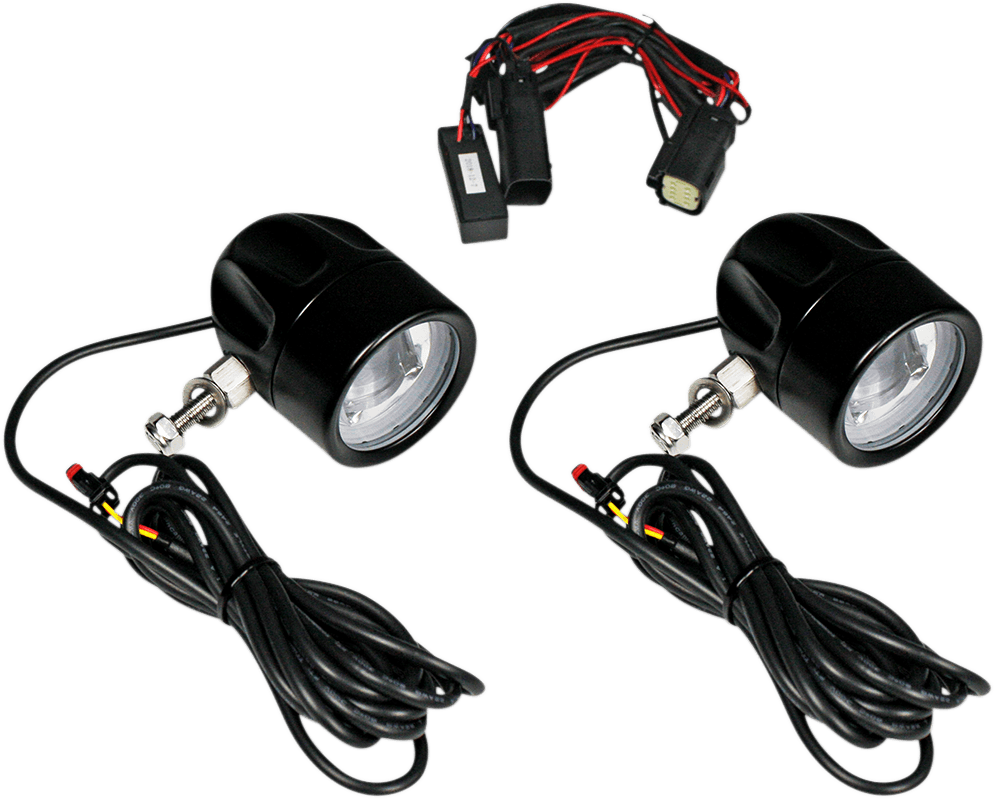CUSTOM DYNAMICS 2001-2199 Fog Light - Black - Clear Lens