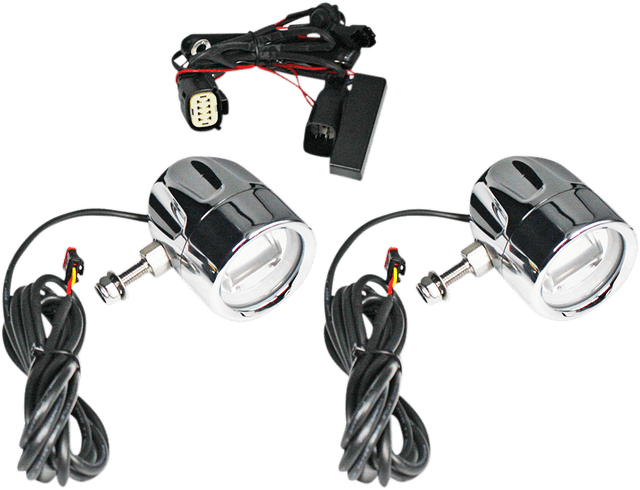 CUSTOM DYNAMICS 2001-2202 Fog Light - Chrome - Clear Lens