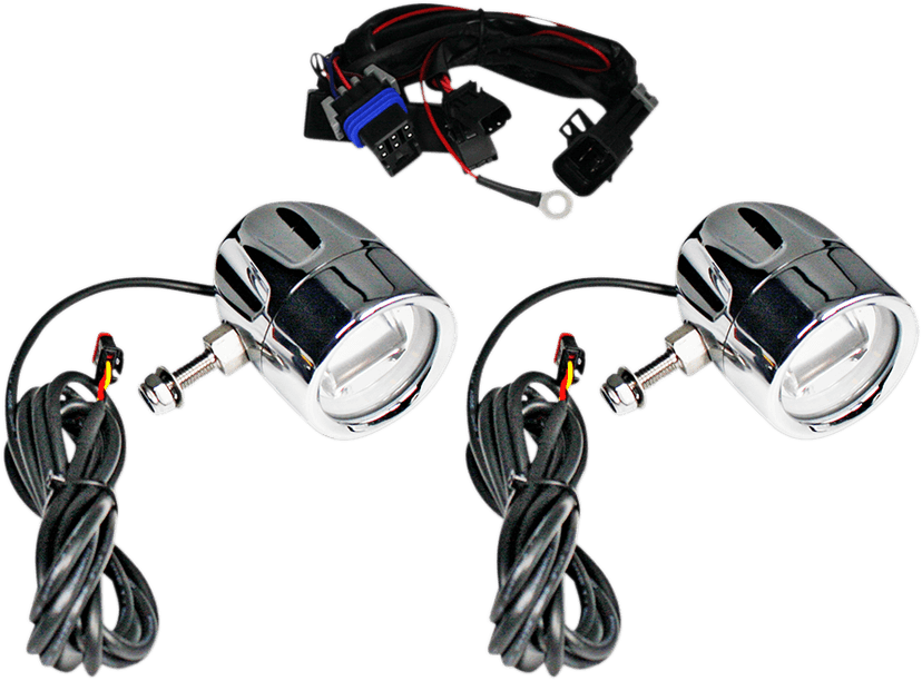 CUSTOM DYNAMICS 2001-2206 LED Fog Light - Indian - Chrome