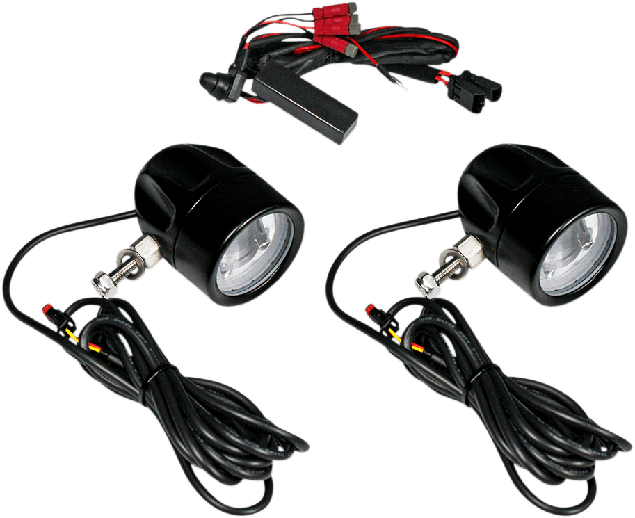 CUSTOM DYNAMICS 2001-2207 Fog Light - Black - Clear Lens - Universal