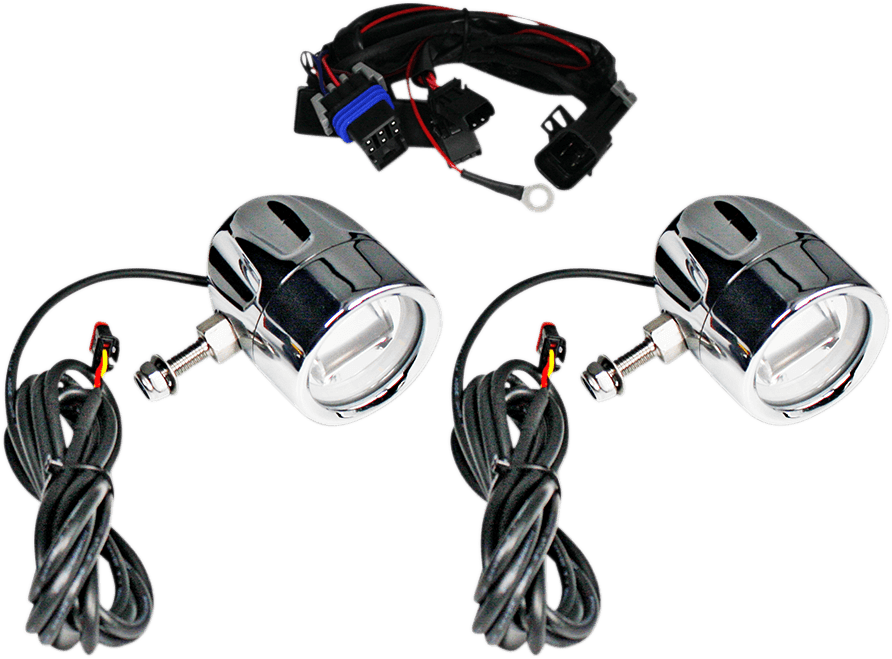 CUSTOM DYNAMICS 2001-2208 Fog Light - Chrome - Clear Lens - Universal