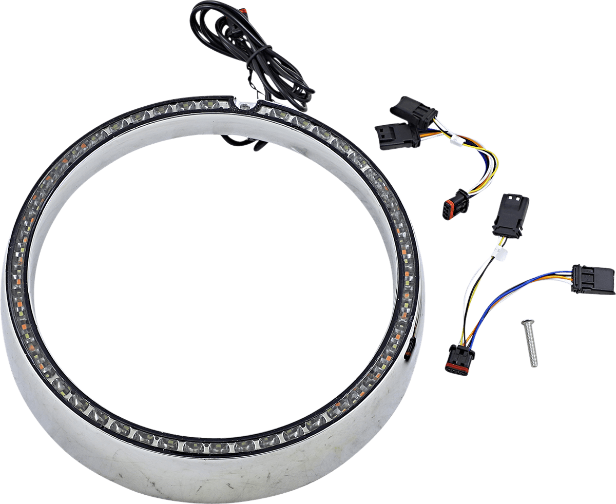 CUSTOM DYNAMICS 2001-2310 Trim Ring - Sequential Turn Signal - Chrome