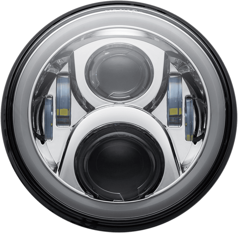 CUSTOM DYNAMICS 2001-2375 Headlamp - 7" - LED - Chrome