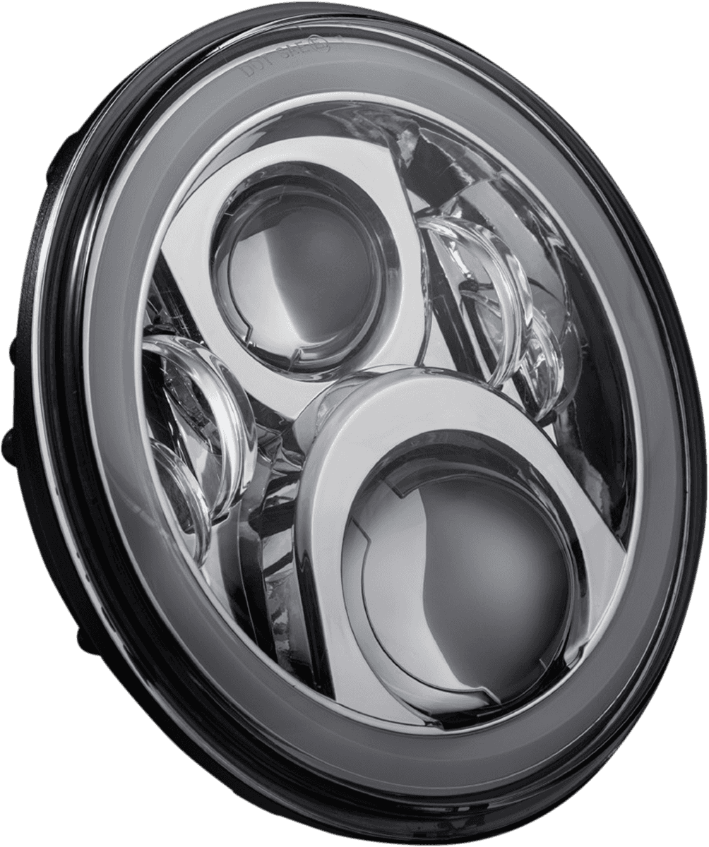 CUSTOM DYNAMICS 2001-2377 Headlamp - 7" - LED - Chrome