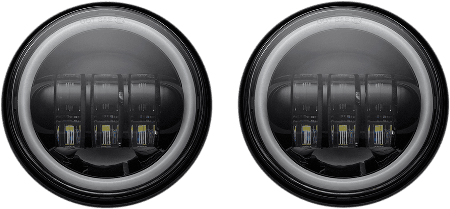 CUSTOM DYNAMICS 2001-2380 Passing Lamp with Halo - 4-1/2" - Black