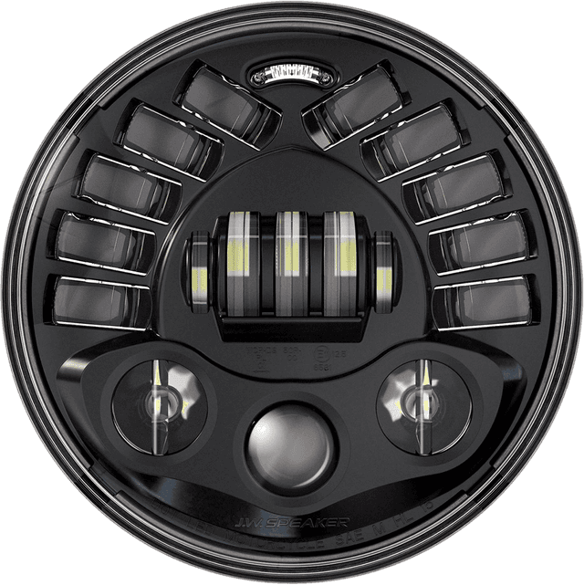 CUSTOM DYNAMICS 2001-2413 Adaptive Headlight with Adapter - 7" - Black