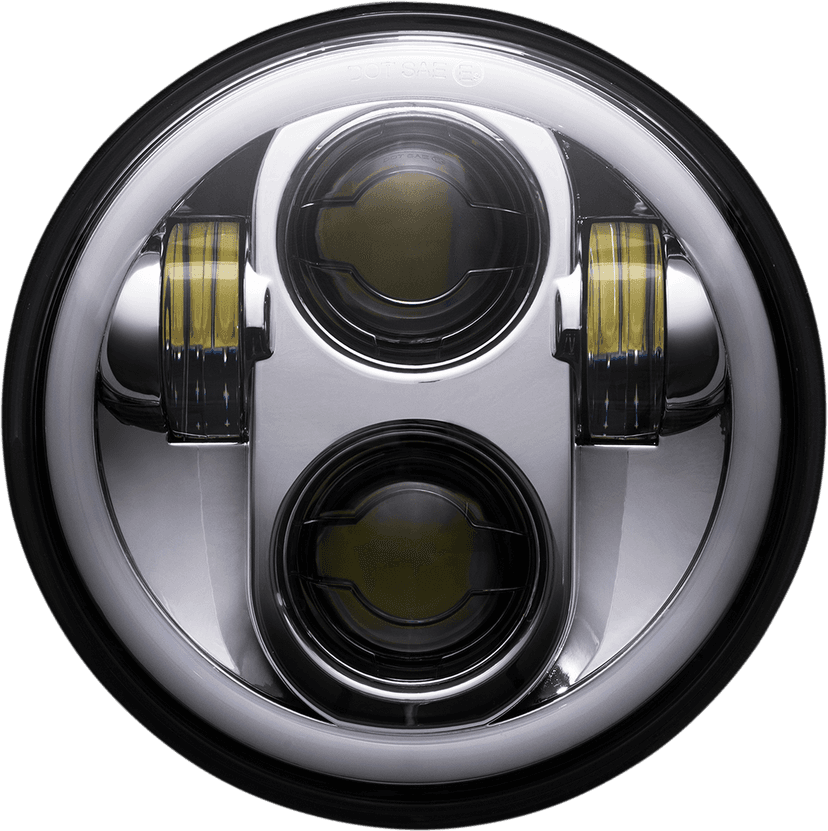CUSTOM DYNAMICS 2001-2482 ProGLOW™ 5-3/4" Headlamp - with Mounting Ring - Chrome — image 1 of 5