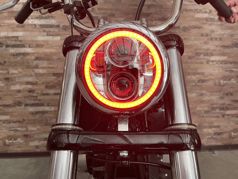 CUSTOM DYNAMICS 2001-2482 ProGLOW™ 5-3/4" Headlamp - with Mounting Ring - Chrome — image 5 of 5