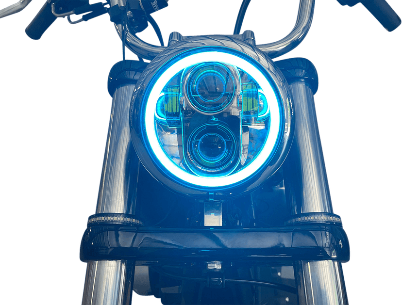 CUSTOM DYNAMICS 2001-2482 ProGLOW™ 5-3/4" Headlamp - with Mounting Ring - Chrome — image 4 of 5