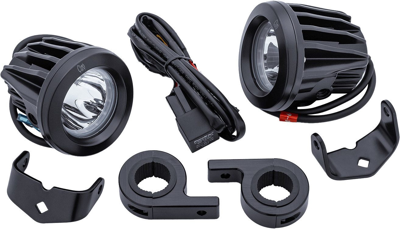 CIRO 2001-2487 Spotlight w/ Engine Guard Mount - Black