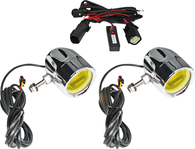 CUSTOM DYNAMICS 2001-2583 Fog Light - Chrome - Yellow Lens — image 1 of 6