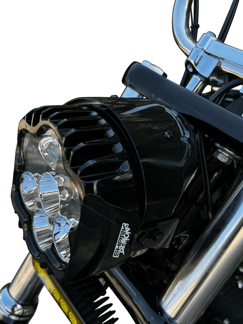 CUSTOM DYNAMICS 2001-2843 LED Headlight - Shark Demon® - Pedestal Mount