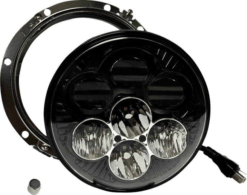 CUSTOM DYNAMICS 2001-2925 Headlight - Shark Demon® - LED - Color Changing — image 1 of 8