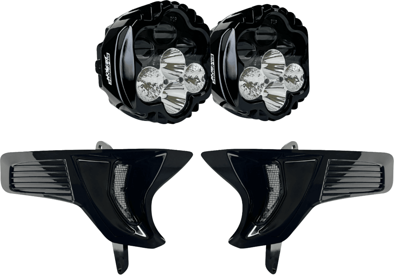 CUSTOM DYNAMICS 2001-3047 Shark Demon® 2 Headlight Light - w/ Speed Plates