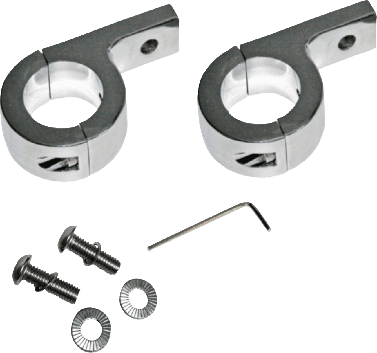 CUSTOM DYNAMICS 2001-3100 P-Clamp Mounts - Mount - Fog Light - Chrome - Harley-Davidson®