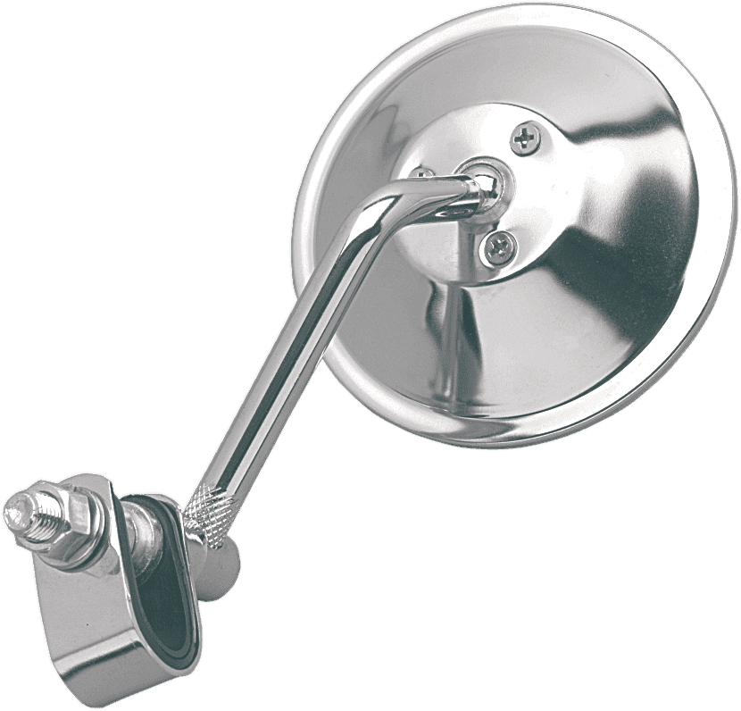 EMGO 2006804 Mirror - Side View - Round - 4" Stem - Chrome - Each - Universal