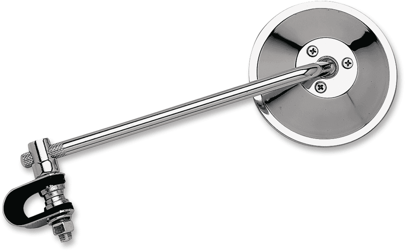 EMGO 2006808 Mirror - Side View - Round - 8" Stem - Chrome - Each - Universal