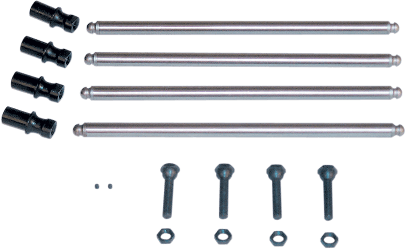S&S CYCLE 2008-5003 Non-Adjustable Pushrod Kit - Conversion w/Adjustable Lifter Adapters - Big Twin