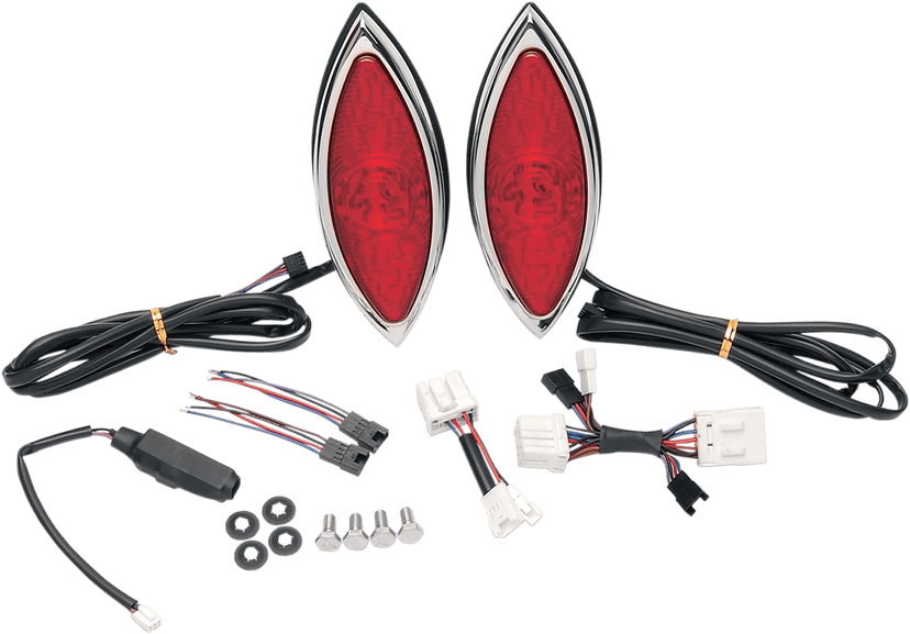 RUSS WERNIMONT DESIGNS 2010-0165 LED Cat-Eye Lights - Chrome Bezel — image 1 of 2