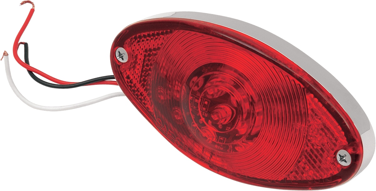 DRAG SPECIALTIES 2010-0220 Taillight - Cat Eye - Ultra Thin - Red Lens