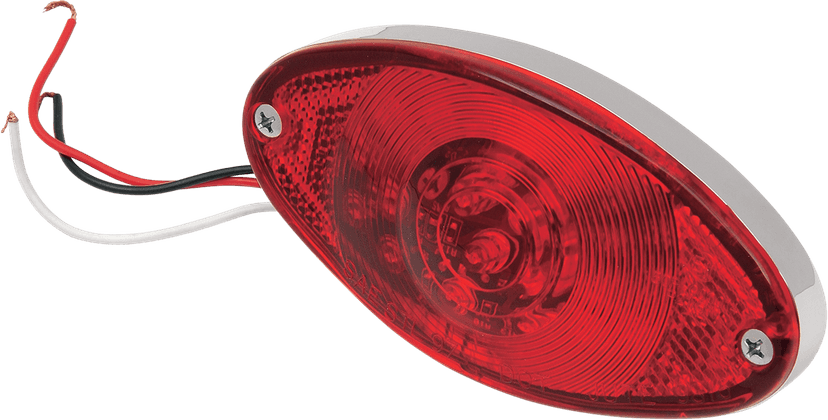 DRAG SPECIALTIES 2010-0220 Taillight - Cat Eye - Ultra Thin - Red Lens