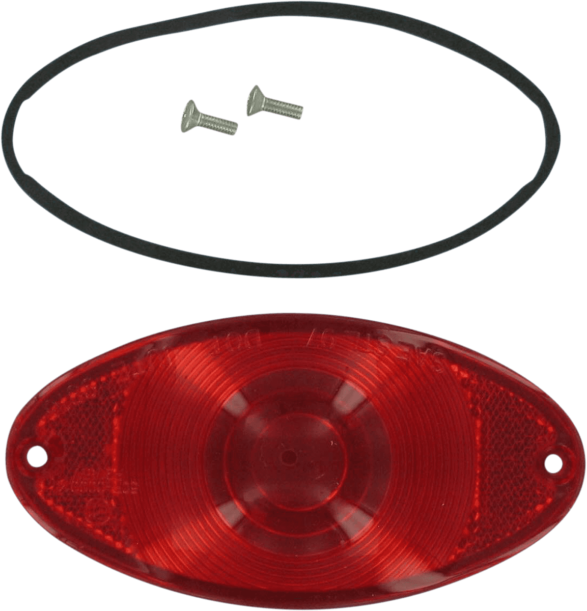 DRAG SPECIALTIES 2010-0222 Cateye Lens - Red