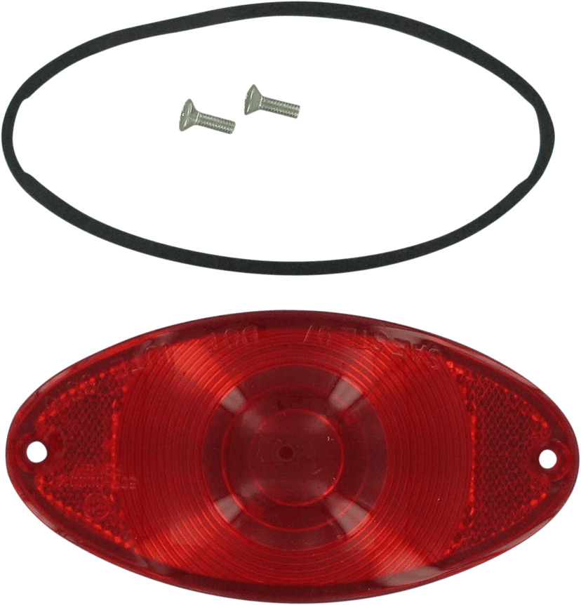 DRAG SPECIALTIES 2010-0222 Cateye Lens - Red