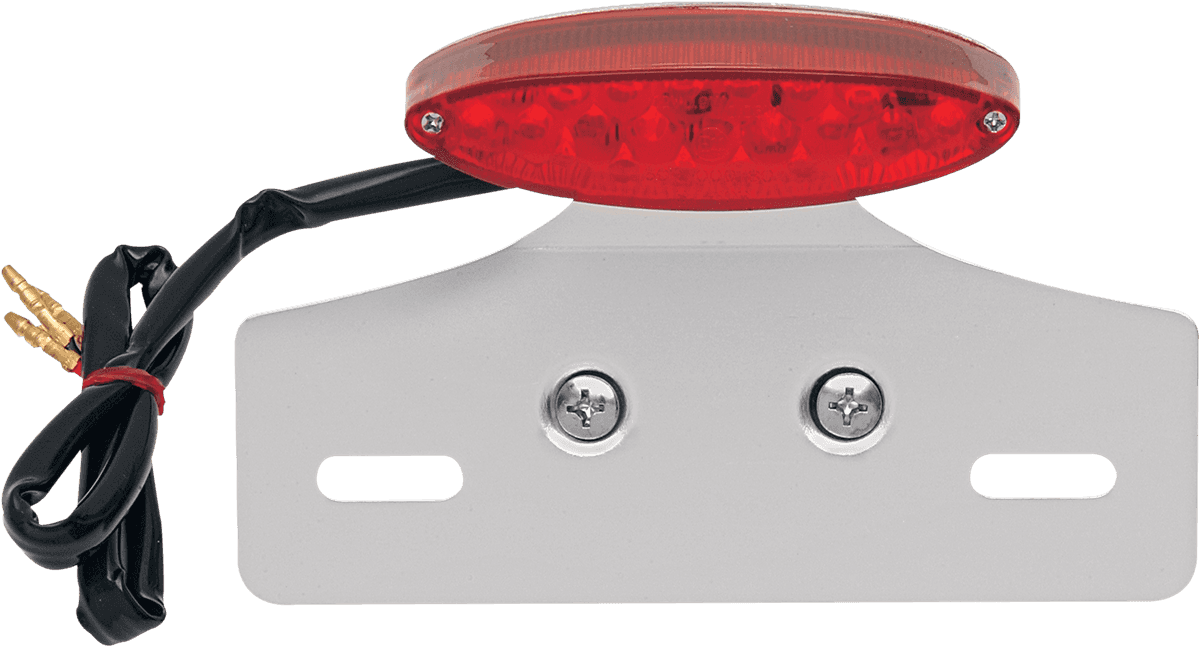 DRAG SPECIALTIES 2010-0387 Taillight/License Plate Mount - Cat Eye - Red Lens - Clear LED