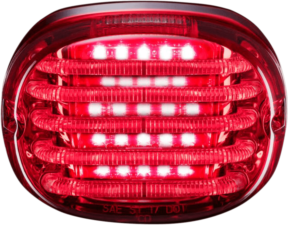 CUSTOM DYNAMICS 2010-1366 Taillight - with License Plate Illumination Window - Red