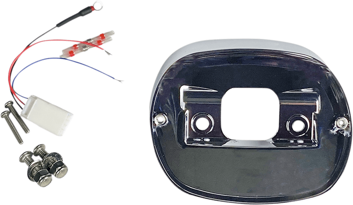 CUSTOM DYNAMICS 2010-1419 Taillight Baseplate - Chrome