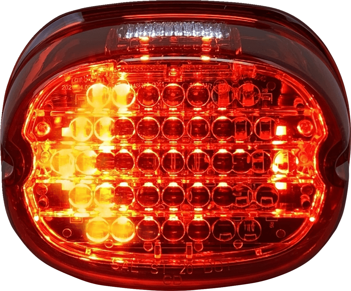 CUSTOM DYNAMICS 2010-1444 Taillight w/ Integrated Turn Signal - Top Window - Red Lens