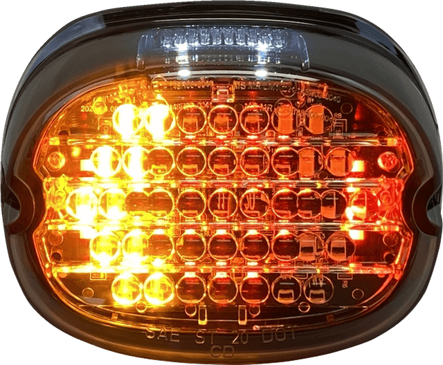 CUSTOM DYNAMICS 2010-1445 Taillight w/ Integrated Turn Signal - Top Window - Smoked Lens — image 1 of 3