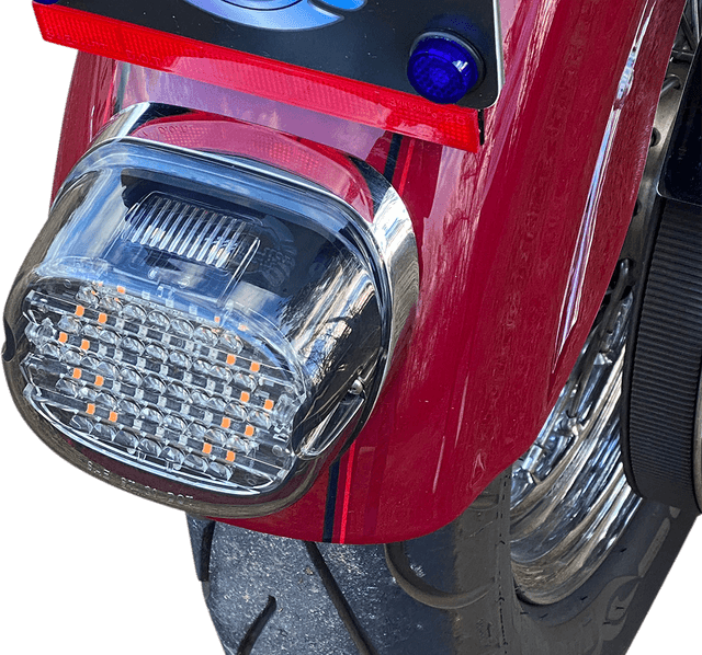 CUSTOM DYNAMICS 2010-1445 Taillight w/ Integrated Turn Signal - Top Window - Smoked Lens — image 3 of 3