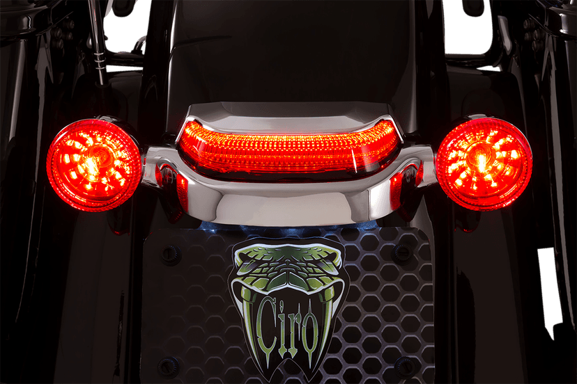 CIRO 2010-1455 Taillight - Red Lens - Chrome — image 2 of 3