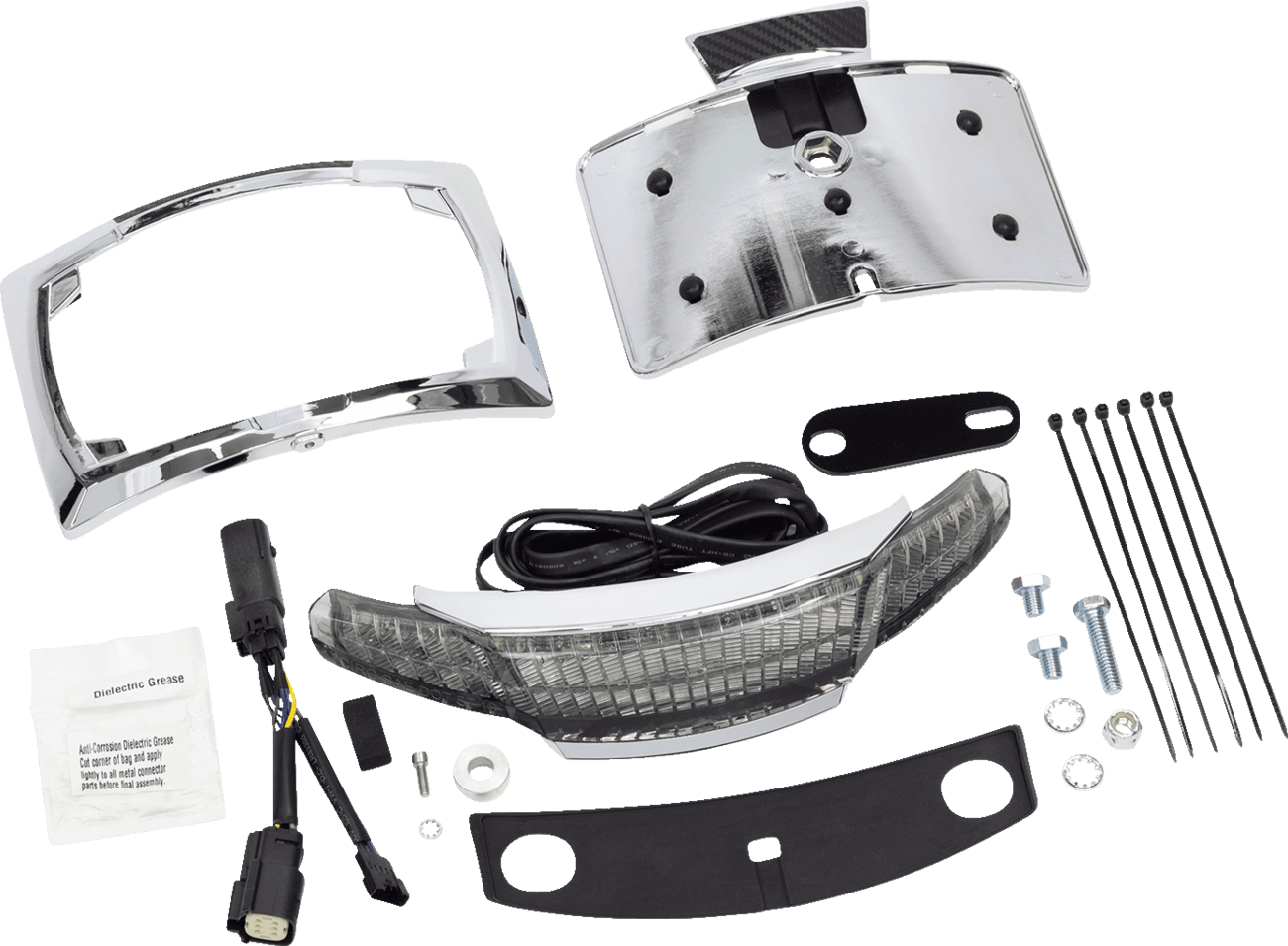 CIRO 2010-1462 Taillight/License Plate Frame - Chrome - Smoke Lens