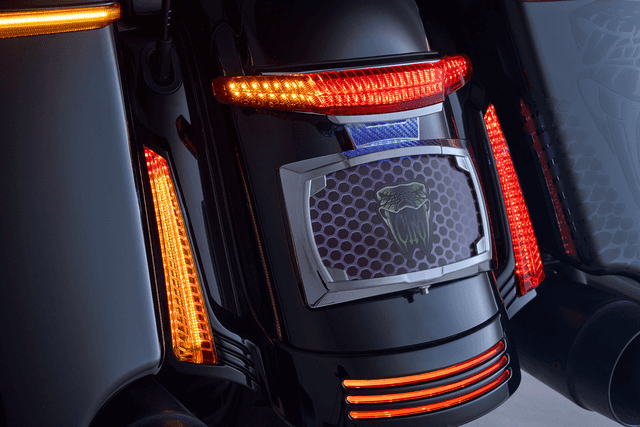 CIRO 2010-1499 Taillight/License Plate Holder - Red Lens - Chrome — image 2 of 2
