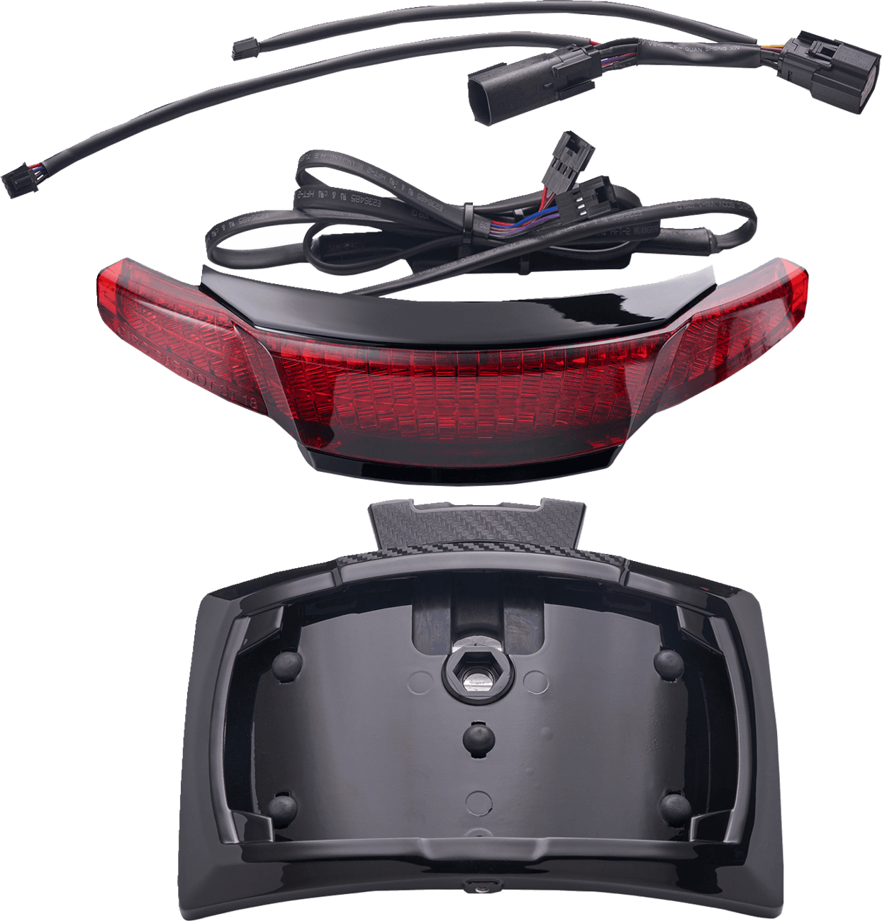 CIRO 2010-1500 Taillight/License Plate Holder - Red Lens - Black