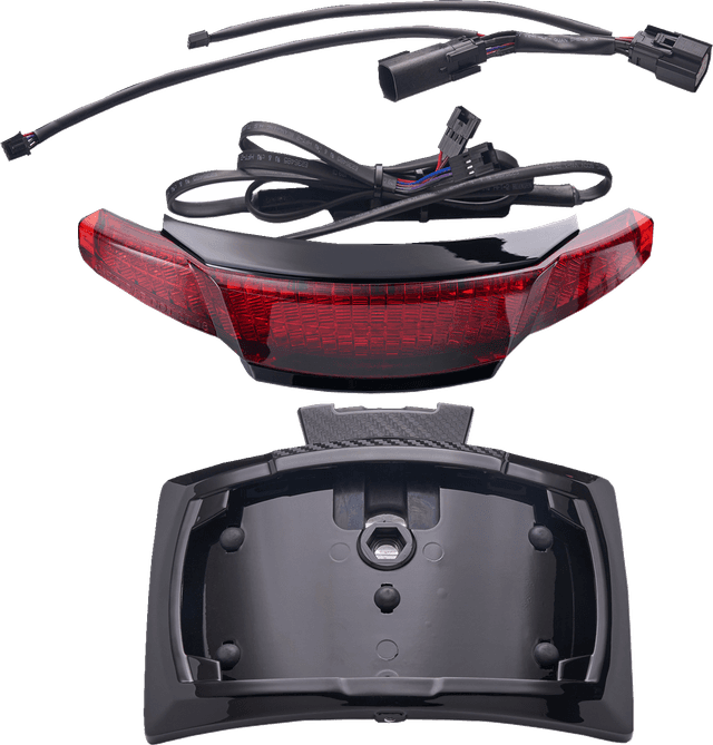 CIRO 2010-1500 Taillight/License Plate Holder - Red Lens - Black